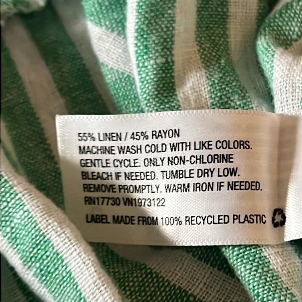 Universal Thread Green & White Striped High-Waist Drawstring Shorts - Picture 8 of 8
